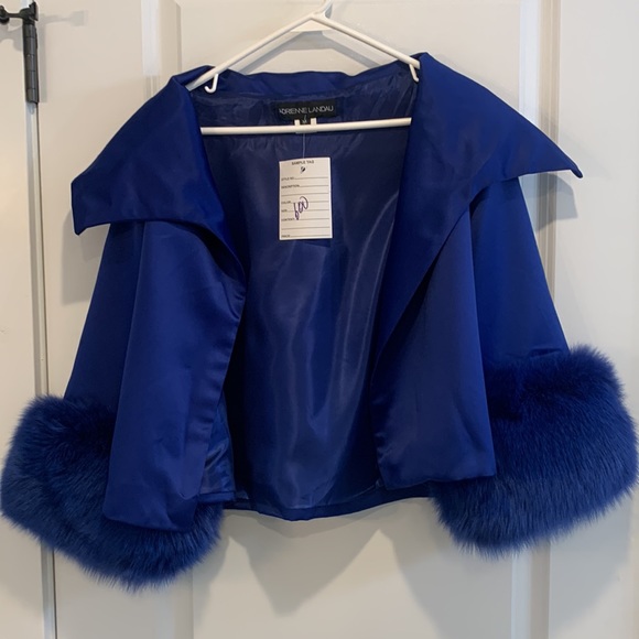 Adrienne Landau Jackets & Blazers - Adrienne Landau royal blue fur jacket- NWT